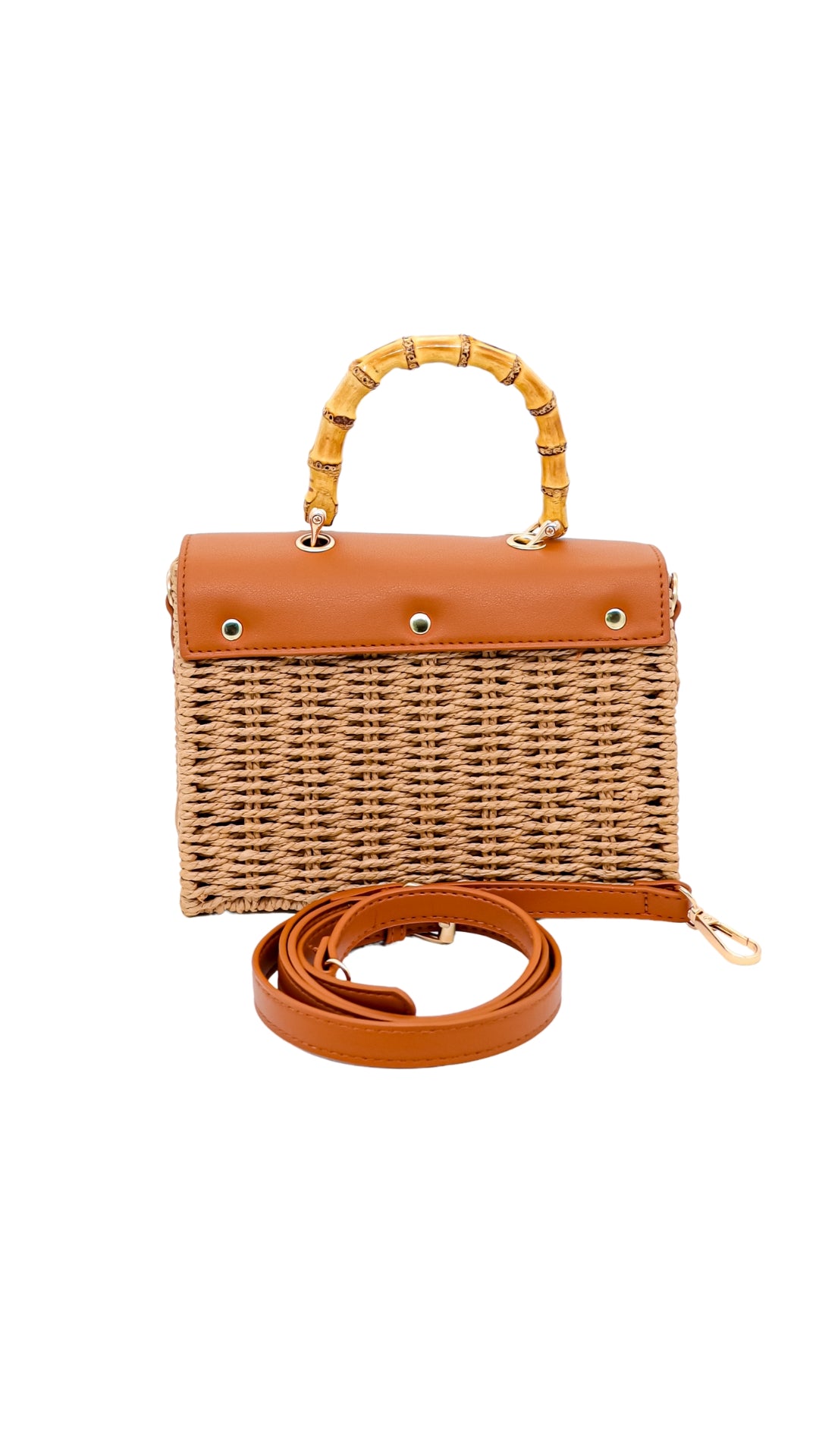 Borsa Top Handle Kimera In Bambù - Rocca Di Capri