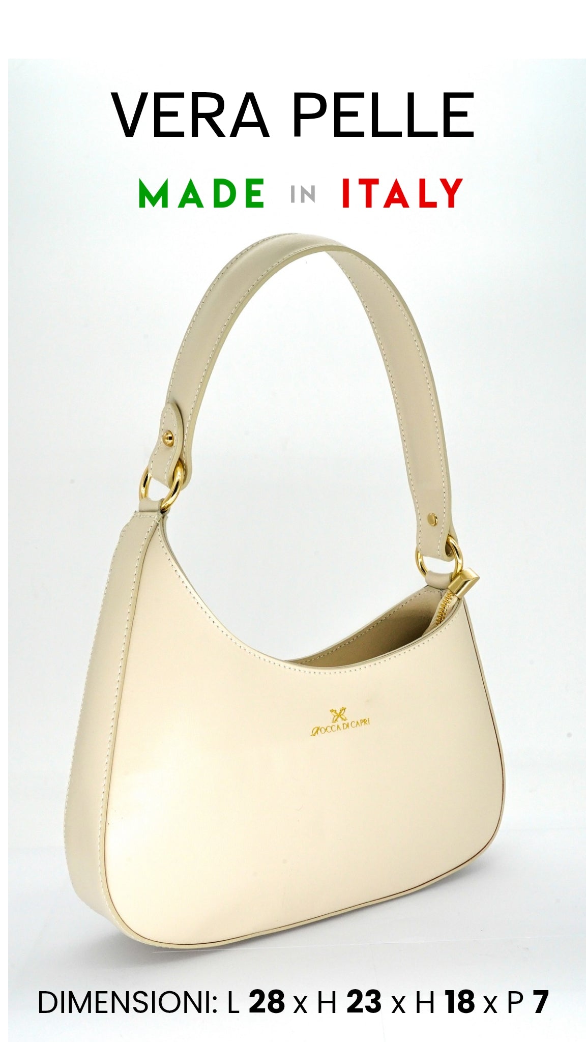 Borsa Hobo Bag Caribù - Rocca Di Capri