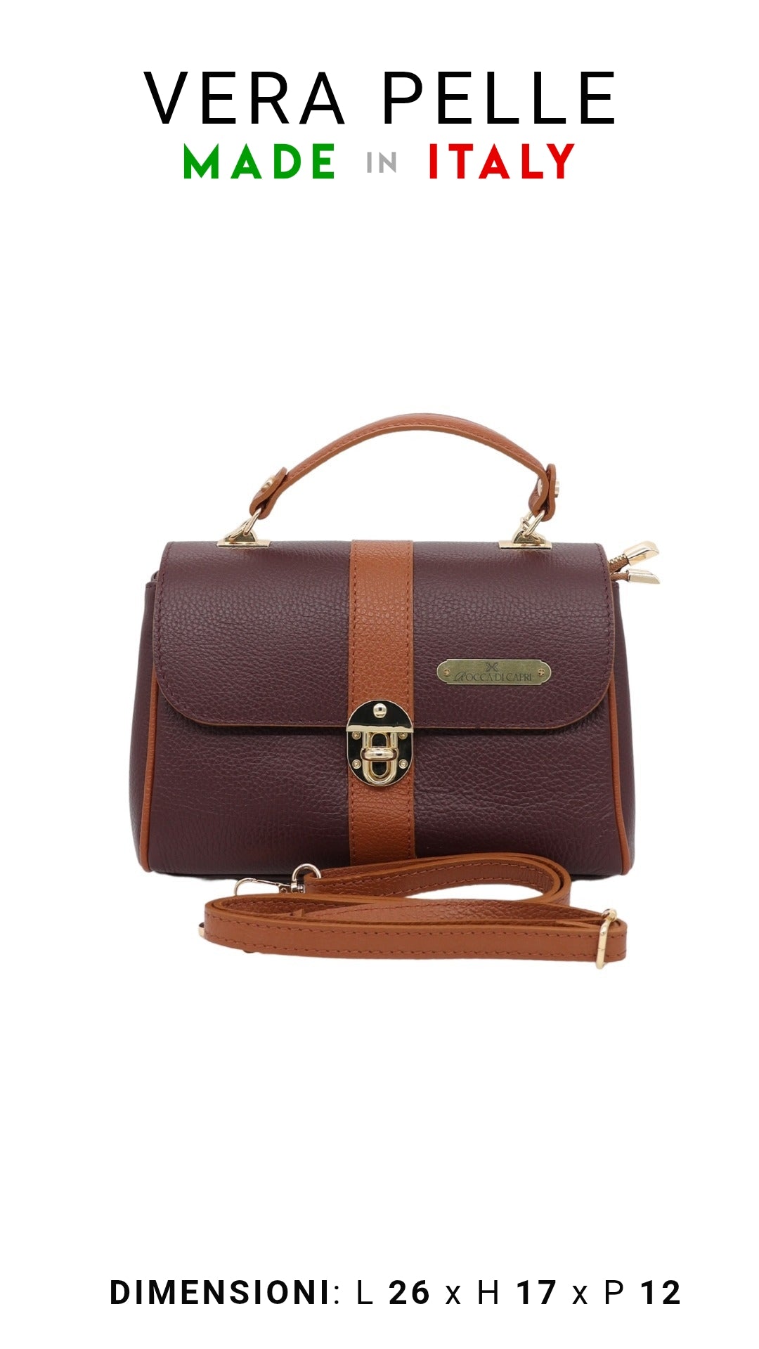 Borsa Flap Bag Morbida Fernet - Rocca Di Capri